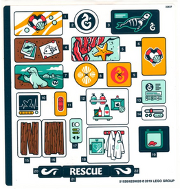 LEGO® stickervel set 41380-1 Lighthouse Rescue Center, vel 1