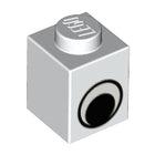 LEGO® los onderdeel Steen met Motief in kleur Wit 3005pe1