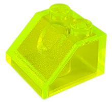 Plaatje in Gallery viewer laden, LEGO® onderdeel Dakpan Algemeen Doorzichtig Neon Groen 3039