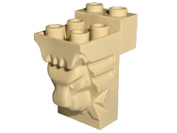 LEGO® los onderdeel Steen Aangepast in kleur Geelbruin 30274