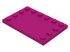 LEGO® los onderdeel Tegel Aangepast in kleur Magenta 6180