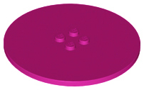 LEGO® los onderdeel Tegel Rond in kleur Magenta 6177