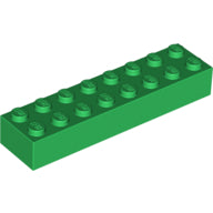 Plaatje in Gallery viewer laden, LEGO® los onderdeel Steen in kleur Groen 3007