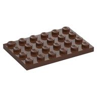 LEGO® los onderdeel Plaat Algemeen in kleur Bruin 3032