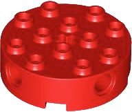 LEGO® los onderdeel Steen Rond in kleur Rood 6222