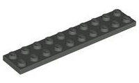 LEGO® los onderdeel Plaat Algemeen in kleur Donkergrijs 3832