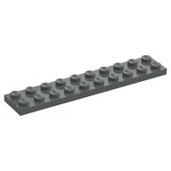 LEGO® los onderdeel Plaat Algemeen in kleur Donkergrijs 3832