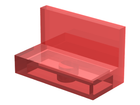 LEGO® los onderdeel Paneel in kleur Doorzichtig Rood 4865