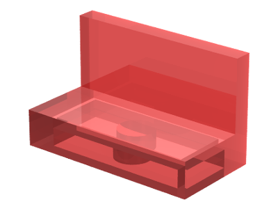 LEGO® los onderdeel Paneel in kleur Doorzichtig Rood 4865