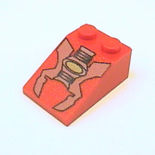 Plaatje in Gallery viewer laden, LEGO® los onderdeel Dakpan met Motief in kleur Rood 3298px6