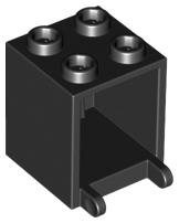 Plaatje in Gallery viewer laden, LEGO® los onderdeel Container in kleur Zwart 4345