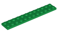 LEGO® los onderdeel Plaat Algemeen in kleur Groen 2445