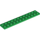 LEGO® los onderdeel Plaat Algemeen in kleur Groen 2445