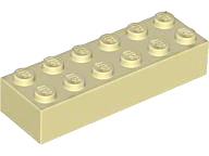LEGO® los onderdeel Steen in kleur Geelbruin 2456
