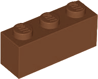 Plaatje in Gallery viewer laden, LEGO® los onderdeel Steen in kleur Bruin 3622