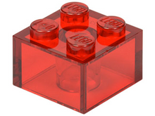 Plaatje in Gallery viewer laden, LEGO® los onderdeel Steen in kleur Doorzichtig Rood 3003