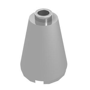 LEGO® los onderdeel Kegel in kleur Chroom Zilver 3942c