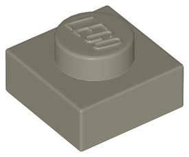 LEGO® los onderdeel Plaat Algemeen in kleur Donkergrijs 3024