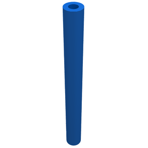 LEGO® los onderdeel Slang Stijf in kleur Blauw 75c04
