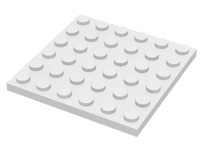 LEGO® los onderdeel Plaat Algemeen in kleur Wit 3958