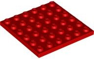 LEGO® los onderdeel Plaat Algemeen in kleur Rood 3958