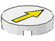 LEGO® los onderdeel Tegel Rond met Motief Wit 4150p04