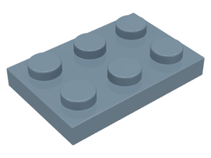 LEGO® los onderdeel Plaat Algemeen in kleur Zandblauw 3021