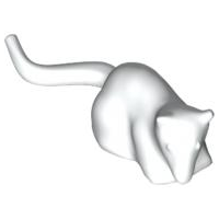 LEGO® los onderdeel Landdier in kleur Wit 40234