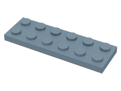 LEGO® los onderdeel Plaat Algemeen in kleur Zandblauw 3795