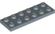 LEGO® los onderdeel Plaat Algemeen in kleur Zandblauw 3795