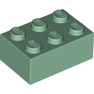 Plaatje in Gallery viewer laden, LEGO® los onderdeel Steen in kleur Zandgroen 3002