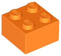 Plaatje in Gallery viewer laden, LEGO® los onderdeel Steen in kleur Oranje 3003
