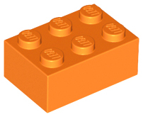 Plaatje in Gallery viewer laden, LEGO® los onderdeel Steen in kleur Oranje 3002
