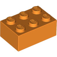 LEGO® los onderdeel Steen in kleur Oranje 3002