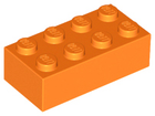 LEGO® los onderdeel Steen in kleur Oranje 3001