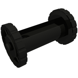 LEGO® los onderdeel Haspel & Lier in kleur Zwart 30635