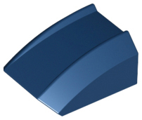 LEGO® los onderdeel Dakpan Gebogen Donkerblauw 30602