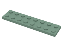 Plaatje in Gallery viewer laden, LEGO® los onderdeel Plaat Algemeen in kleur Zandgroen 3034