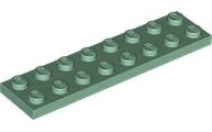 LEGO® los onderdeel Plaat Algemeen in kleur Zandgroen 3034