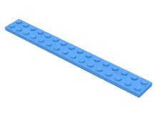 Plaatje in Gallery viewer laden, LEGO® los onderdeel Plaat Algemeen Medium Blauw 4282