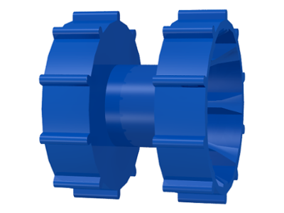 LEGO® los onderdeel Wiel in kleur Blauw 32007