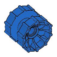 LEGO® los onderdeel Wiel in kleur Blauw 32007