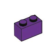 Plaatje in Gallery viewer laden, LEGO® los onderdeel Steen in kleur Paars 3004