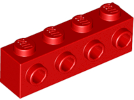 LEGO® los onderdeel Steen Aangepast in kleur Rood 30414