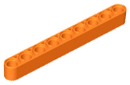 Plaatje in Gallery viewer laden, LEGO® los onderdeel Technische Hefbalk in kleur Oranje 40490