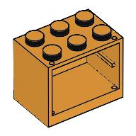Plaatje in Gallery viewer laden, LEGO® los onderdeel Container in kleur Medium Oranje 4532a