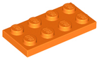 LEGO® los onderdeel Plaat Algemeen in kleur Oranje 3020