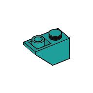 LEGO® los onderdeel Dakpan Omgekeerd Donker Turkoois 3665