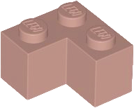 LEGO® los onderdeel Steen in kleur Zand Rood 2357