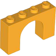 LEGO® los onderdeel Steen Boog in kleur Medium Oranje 6182
